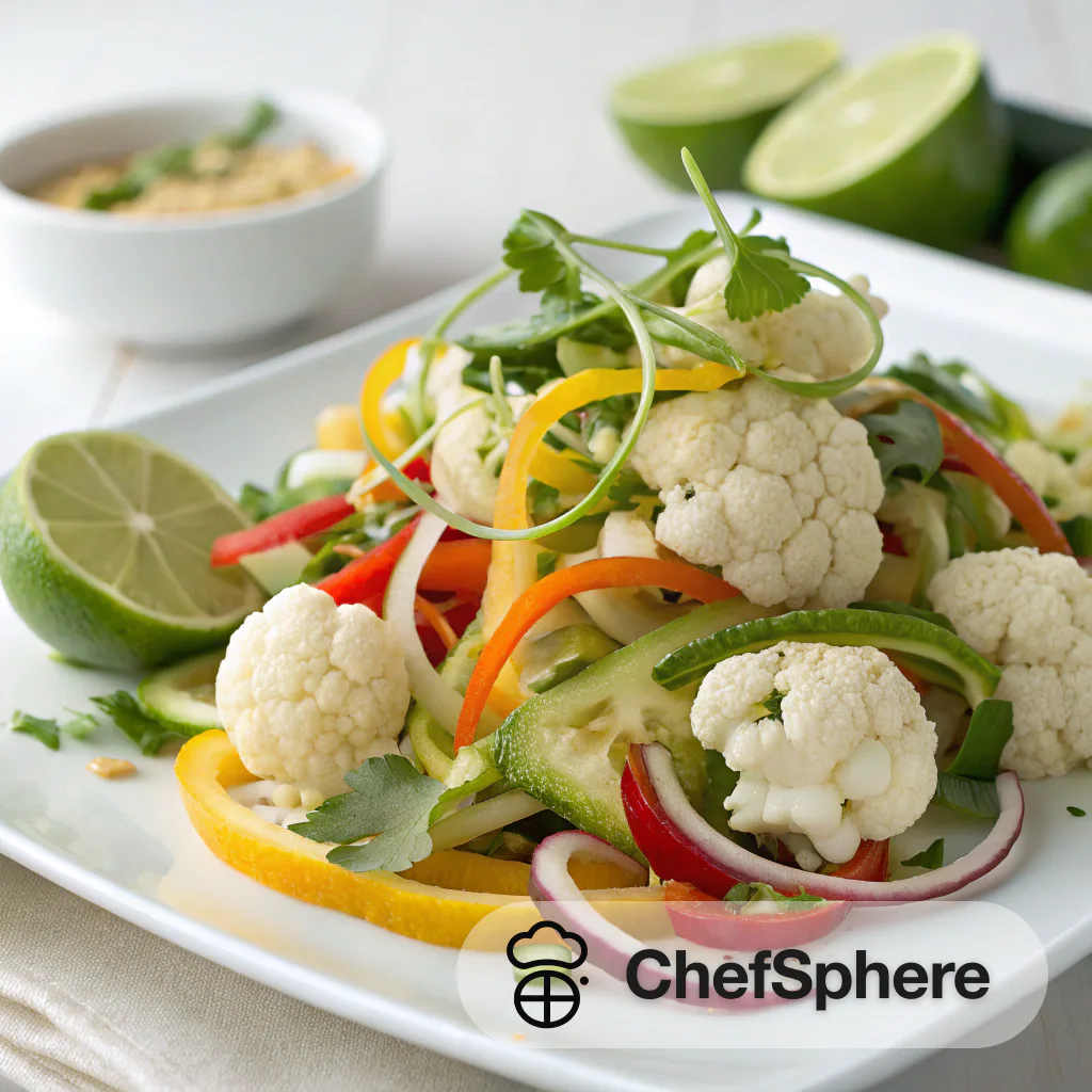 Cauliflower Ribbon Salad with Fresh Veggies