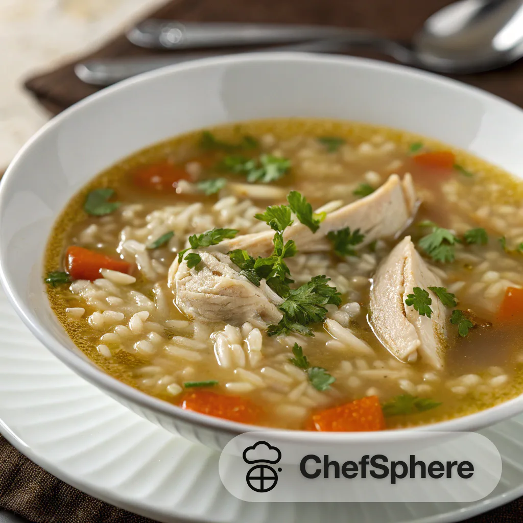 Chicken Rice Comfort Soup