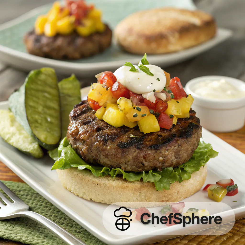 Tropical Beef Patty with Vibrant Toppings