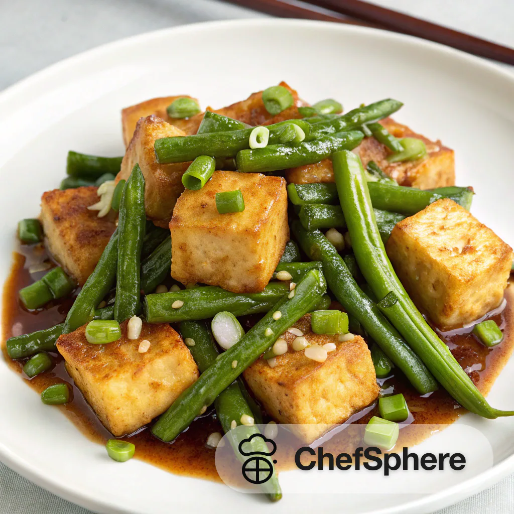 Tofu & Green Beans in Manchurian