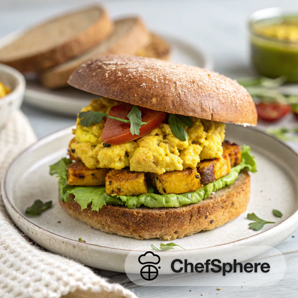 Vegan Plant-Based Breakfast Sandwich