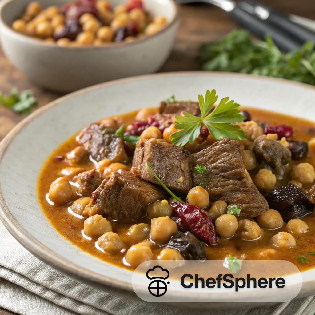 Slow-Cooked Jewish Stew with Meat