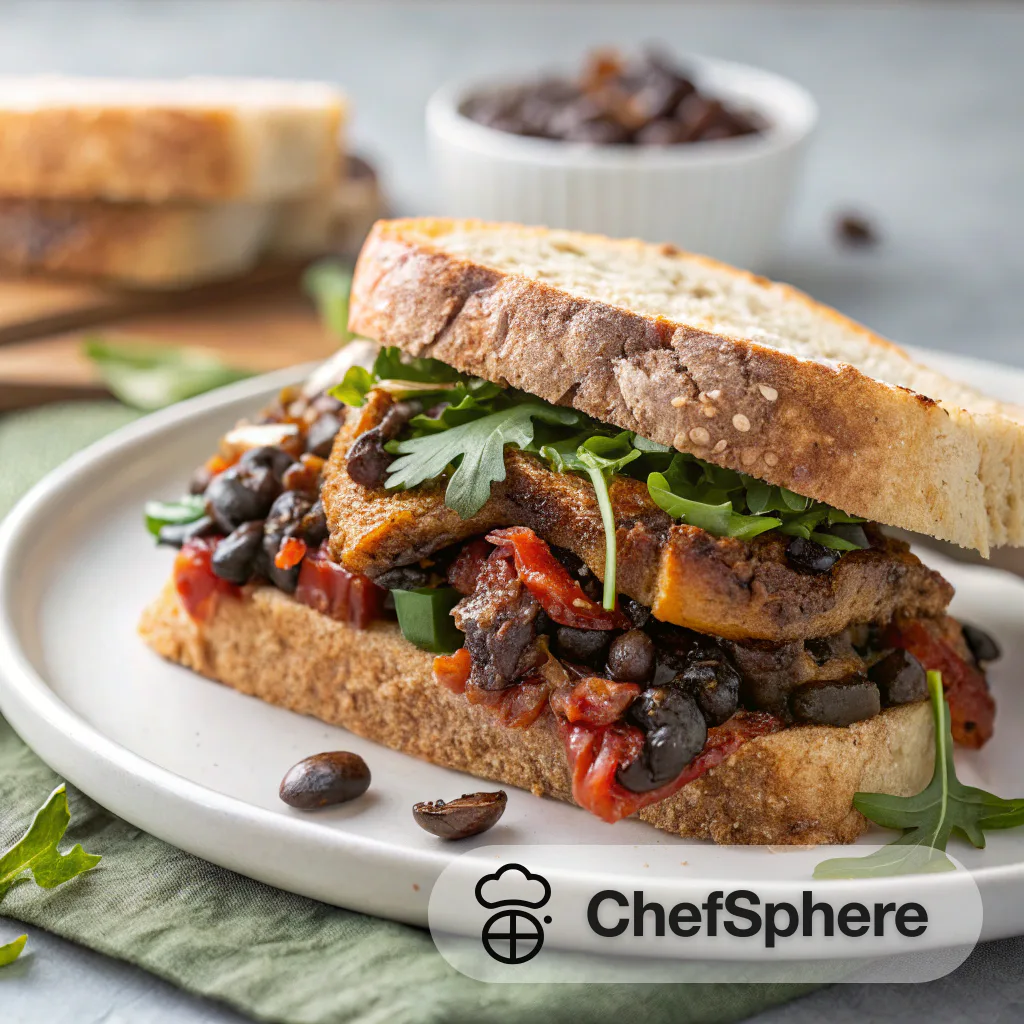 Crispy Southwest Sandwiches with Black Bean