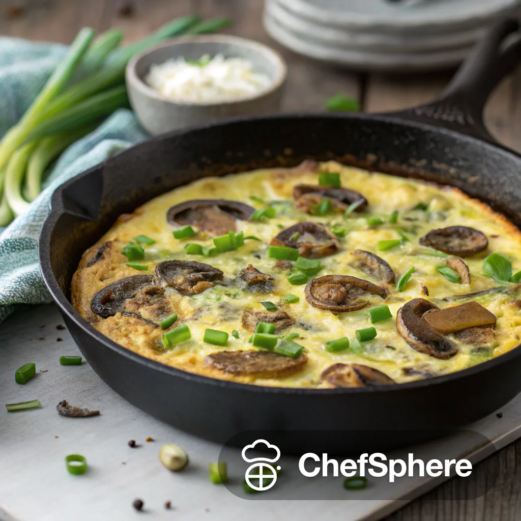 Mushroom, Leek, Fontina Frittata Recipe