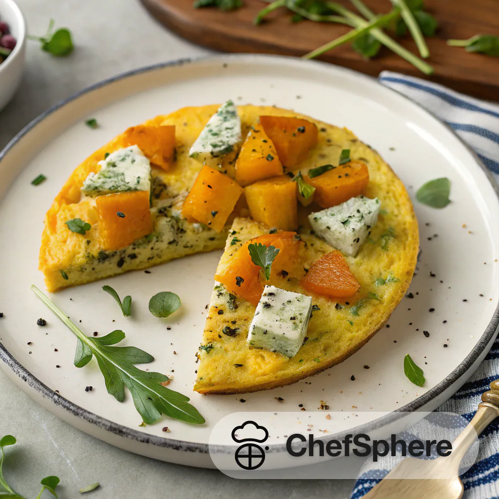Herbed Pumpkin Frittata with Blue Cheese
