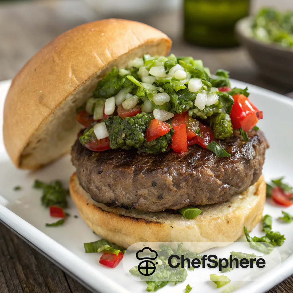 Dominican Chimichurri Infused Succulent Burger