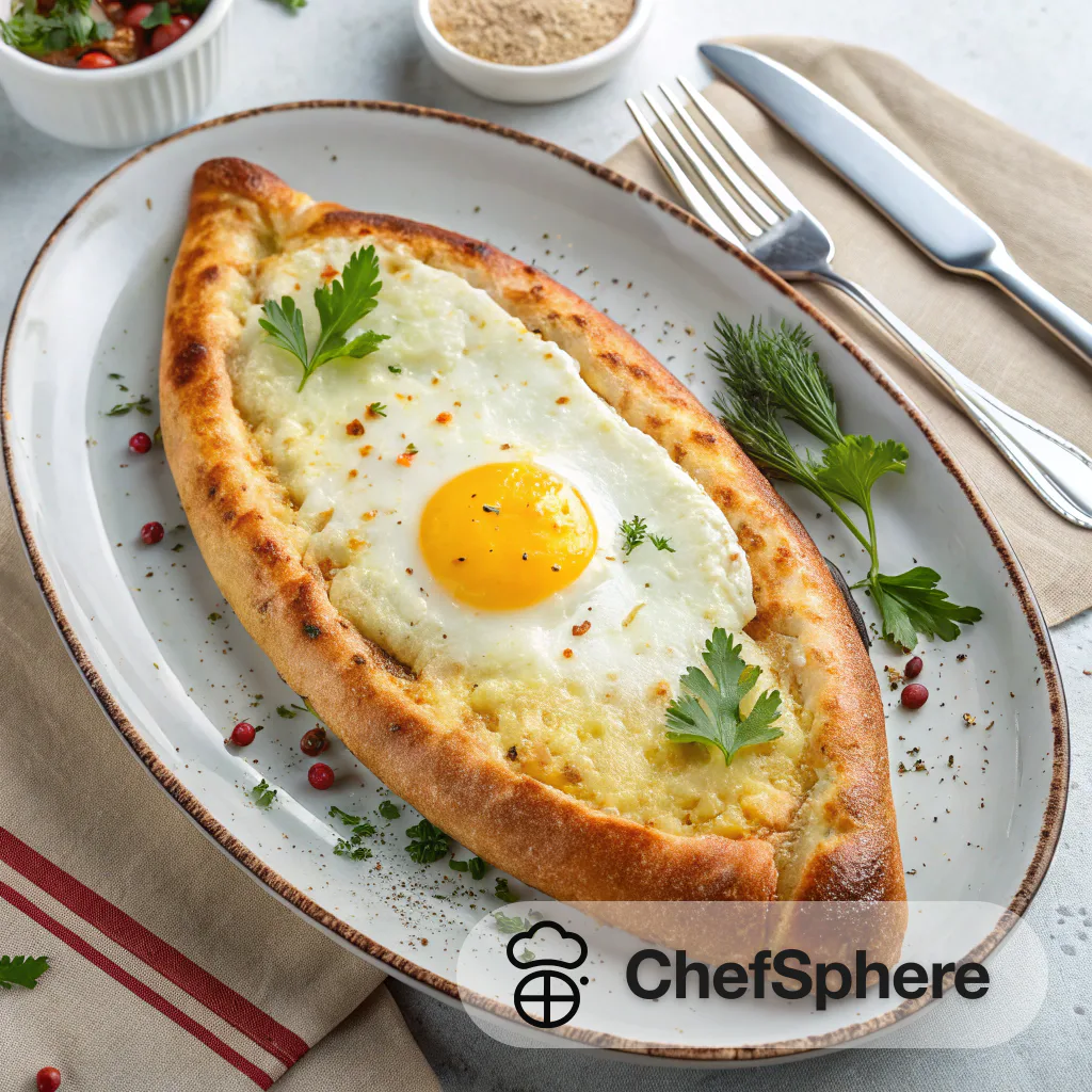 Cheesy Georgian Bread with Egg